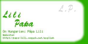 lili papa business card